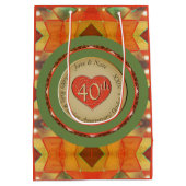 40th/Anyの結婚アニバーサリーラッピング紙 ミディアムペーパーバッグ (裏面)