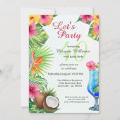 40th Bday Tropical Summer Dine & Cocktail Party  招待状 (正面)