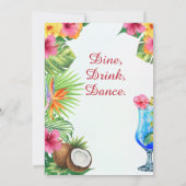 40th Bday Tropical Summer Dine & Cocktail Party  招待状 (裏面)