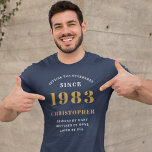 40th Birthday 生まれ 1983 名前Tシャツを追加 Tシャツ<br><div class="desc">誕生日パーソナライズされたは名前と年のTシャツを追加。指定したテンプレートで名前と年を編集する。素敵なカスタム誕生日のTシャツ。店頭の「設定の基準」デザインで、より多くのギフトやパーティーの供給を利用できる。</div>