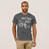 40th Birthday 1974または任意の年のヴィンテージ醸造V06 Tシャツ (正面フル)