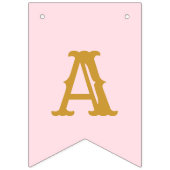 40th Birthday 1982ピンクの金ゴールド名シック バンティングフラッグ (第3の旗)