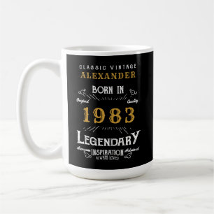 40th Birthday 1983伝説の名前を追加 コーヒーマグカップ