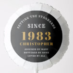 40th Birthday 1983名前を追加ブラック金ゴールド バルーン<br><div class="desc">その特別なお祝いのためのパーティーバルーン上の素晴らしい誕生日金ゴールドデザイン。提供さカスタマイズれたテンプレートを使用して容易に文字。誕生日の供給の設定基準範囲の一部。</div>