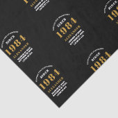 40th Birthday 1984ブラック金ゴールドシックエレガント 薄葉紙 (詳細)