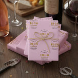 40th Birthday 1985名前を追加ピンクグレー ラッピングペーパーシート<br><div class="desc">特別パーソナライズされたな人のためのその誕生祝いの包装紙デザイン。このヴィンテージレトロスタイルピンクとグレーのデザインに名前を追加カスタム誕生日プレゼント。名前と年を提供されたテンプレートで簡単に編集。素晴らしいカスタム誕生日プレゼント。その店で利用可能なパーティーお祝いのための他のギフトとパーティー供給。</div>