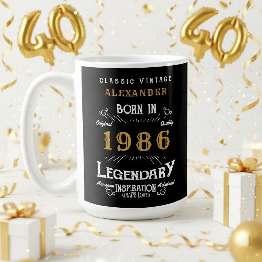 40th Birthday 1986 Legendary Retro コーヒーマグカップ