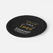 40th Birthday 1986 Legendary Retro ペーパープレート (アングル)