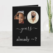 40th Birthday 2イメージ写真テンプレートカード カード (正面)