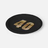 40th Birthday/Anniversary Paper Plates ペーパープレート (アングル)