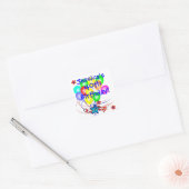 40th Birthday Any Age & Nameおもしろい誕生日シール スクエアシール (封筒)