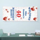 40th Birthday Bash -パーティー- ぶら下がったWelcome 横断幕 (トレードショー)