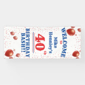 40th Birthday Bash -パーティー- ぶら下がったWelcome 横断幕 (横)