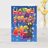 40th Birthday Card、ハッピーバースデー カード (黄色い花)