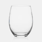 40th Birthday Cheers and Beers Simple Party ステムなしワイングラス (左)