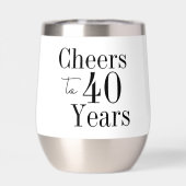 40th Birthday Cheers Black and White Party Favor (背面)