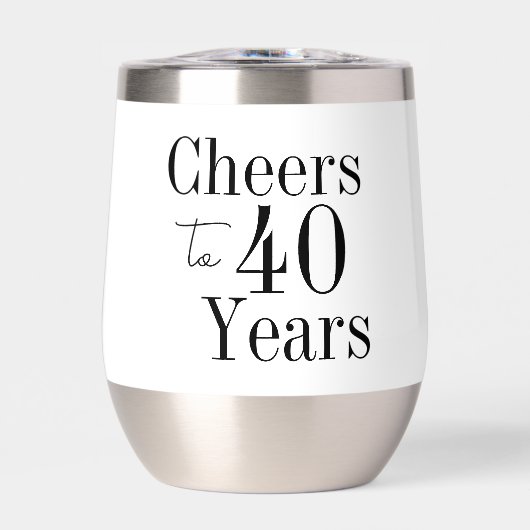 40th Birthday Cheers Black and White Party Favor (正面)