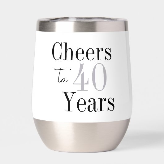 40th Birthday Cheers Minimal Birthday Party Favor (背面)