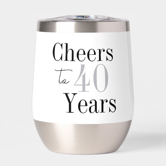40th Birthday Cheers Minimal Birthday Party Favor (正面)