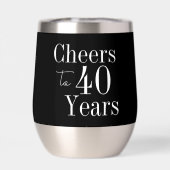 40th Birthday Cheers to 40 Years Black White (背面)