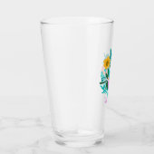 40th birthday colorful modern floral elegant  タンブラーグラス (右)