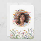 40th Birthday Gardenフローラ野草地写真 招待状 (裏面)