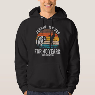 40th Birthday Gift for Fisherman Men Funny Fishing パーカ
