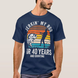 40th Birthday Gift for Fisherman Men Funny Fishing Tシャツ