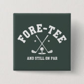 40th Birthday Golf 40th Birthday Gift Golfing  缶バッジ (正面)