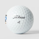 40th Birthday Golf Balls 40 Years Funny Gift Blue ゴルフボール (ロゴ)