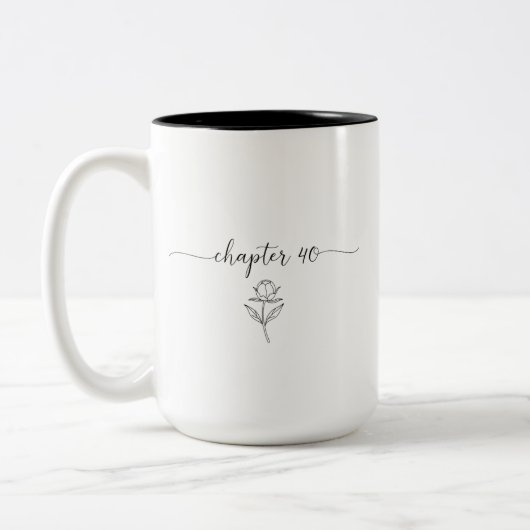 40th Birthday Mug for Her Unique Gift Idea 40th ツートーンマグカップ (左)