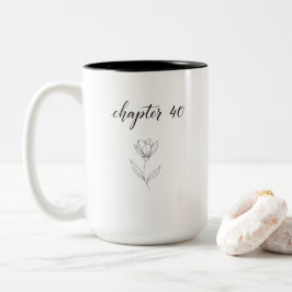 40th Birthday Mug Gift for Her Funny Elegant 40 ツートーンマグカップ