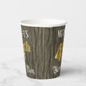 40th Birthday Party — Faux Gold & Faux Wood Looks 紙コップ (右)