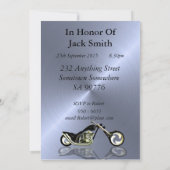 40th Birthday party Invitation with a motorbike 招待状 (裏面)