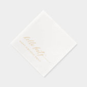 40th Birthday Party Modern Elegant Gold 箔ナプキン (右)