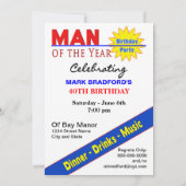 40th Birthday PHOTO招待状 – 雑誌表紙 招待状 (裏面)