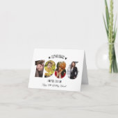 40th birthday Photo Collage established 1986 サンキューカード (正面)