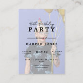 40th Birthday Photo college Party  エンクロージャーカード (裏面)