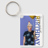 40th Birthday Photo college Party  キーホルダー (正面)