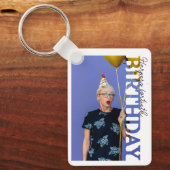 40th Birthday Photo college Party  キーホルダー (正面)