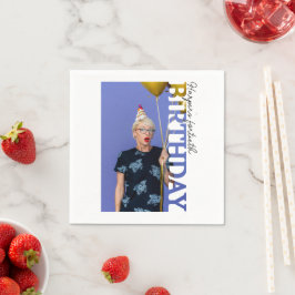 40th Birthday Photo college Party  スタンダードカクテルナプキン