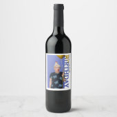 40th Birthday Photo college Party  ワインラベル (正面)