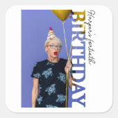 40th Birthday Photo college Party favor スクエアシール (正面)