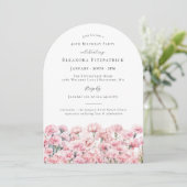 40th Birthday Pink Carnation January Birth Flower 招待状 (スタンド正面)