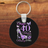 40th Birthday Queen Chapter 40 Fabulous Since 1986 キーホルダー (正面)