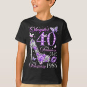 40th Birthday Queen Chapter 40 Fabulous Since 1986 Tシャツ (正面)