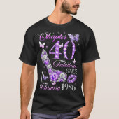 40th Birthday Queen Chapter 40 Fabulous Since 1986 Tシャツ (正面)