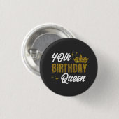 40th Birthday Queen Custom T-Shirt 缶バッジ (正面&裏面)