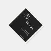 40th Birthday RIP 30s白黒パーティー スタンダードカクテルナプキン (角)