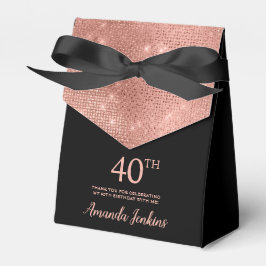 40th Birthday Rose Gold Thank You Favor Box フェイバーボックス